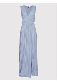Kontatto Sukienka wieczorowa M1219 Niebieski Slim Fit. Kolor: niebieski. Materiał: wiskoza. Styl: wizytowy #3