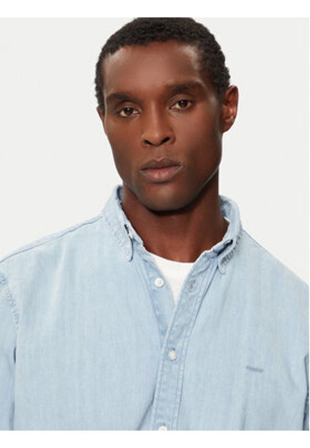 Levi's® Koszula Autentic A7210-0018 Błękitny Relaxed Fit. Kolor: niebieski. Materiał: bawełna