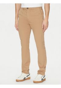 Napapijri Chinosy M-Puyo NP0A4H98 Brązowy Slim Fit. Kolor: brązowy. Materiał: bawełna #1