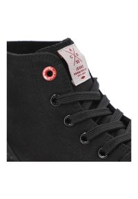 Czarne Trampki Cross Jeans Damskie Wygodne Obuwie. Kolor: czarny. Materiał: materiał. Szerokość cholewki: normalna #4