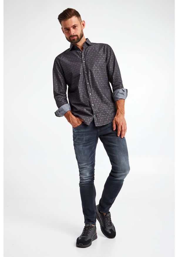 JOOP! Jeans - KOSZULA JOOP! JEANS. Okazja: na co dzień. Wzór: haft. Styl: casual