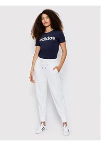 Adidas - adidas T-Shirt Loungewear Essentials Logo H07833 Granatowy Slim Fit. Kolor: niebieski. Materiał: bawełna #4