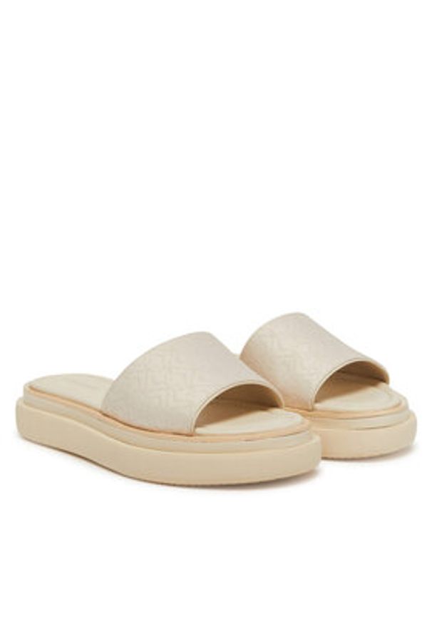 Calvin Klein Klapki Flatform Slide Jacq HW0HW02461 Écru. Materiał: materiał