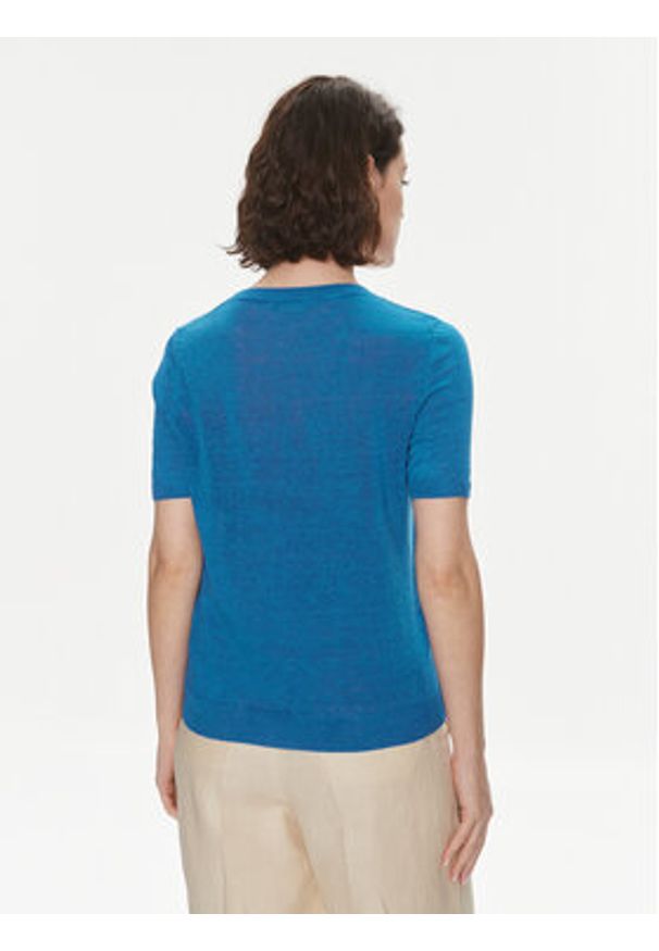 Weekend Max Mara Sweter Pancone 2415361032 Niebieski Regular Fit. Kolor: niebieski. Materiał: len
