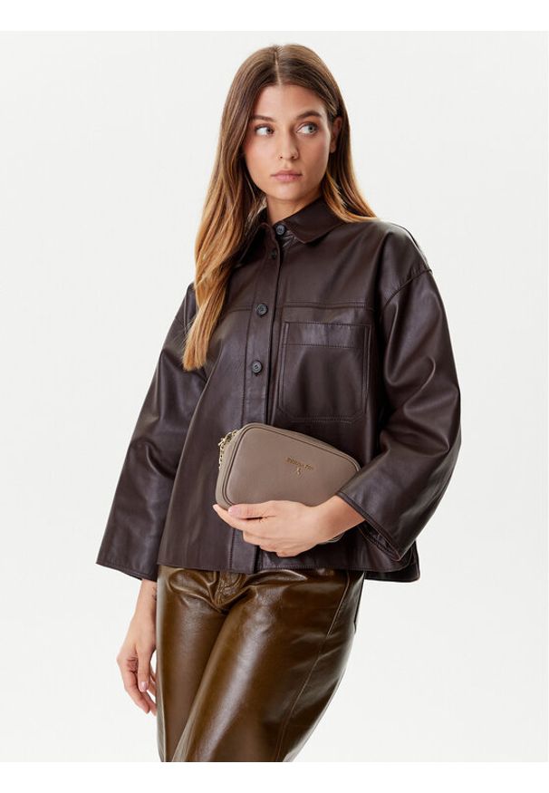 Patrizia Pepe Torebka CB0071/L001-B744 Brązowy. Kolor: brązowy. Materiał: skórzane