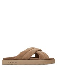 Inuikii Klapki Suede Crossed 50102-500 Beżowy. Kolor: beżowy. Materiał: zamsz, skóra