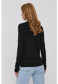 BOSS - Boss - Sweter wełniany. Okazja: na co dzień. Kolor: czarny. Materiał: wełna. Długość rękawa: długi rękaw. Długość: długie. Styl: casual #5