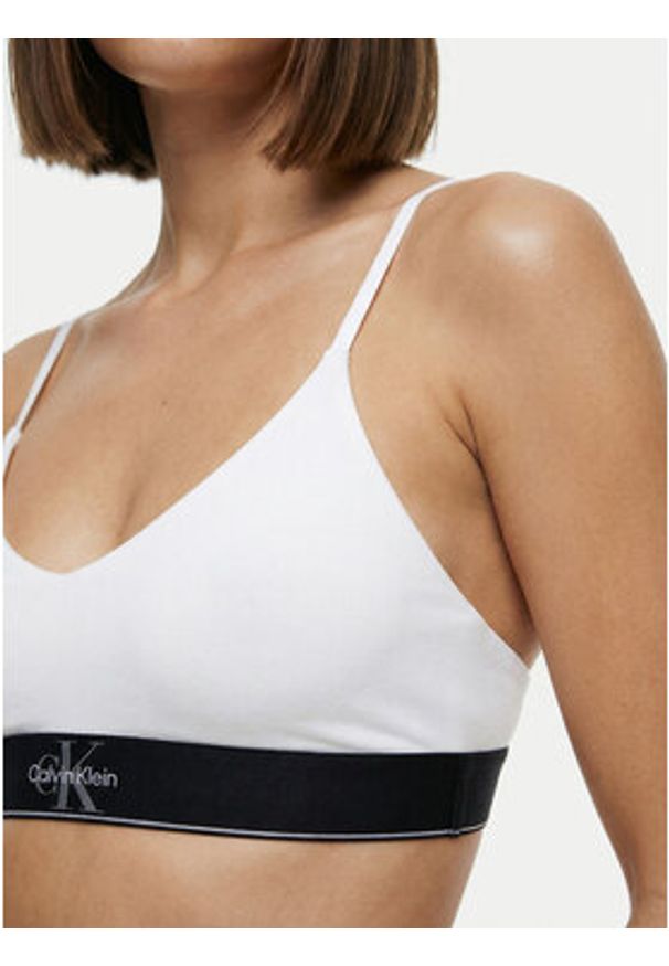 Calvin Klein Underwear Biustonosz top LV00QF8814 Biały. Kolor: biały. Materiał: syntetyk