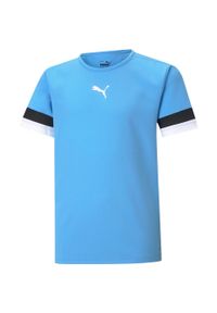 Koszulka dla dzieci Puma teamRISE Jersey Jr. Kolor: niebieski. Materiał: jersey. Sport: piłka nożna