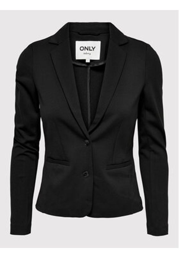 only - ONLY Marynarka Poptrash 15153144 Czarny Regular Fit. Kolor: czarny. Materiał: syntetyk