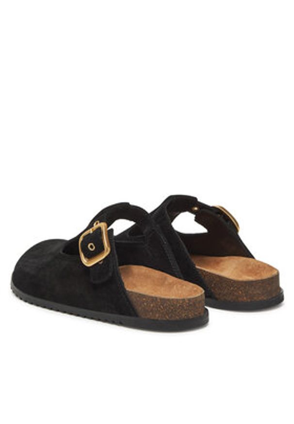 Gino Rossi Klapki EMERY-199 Czarny. Kolor: czarny. Materiał: zamsz, skóra