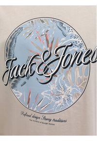 Jack & Jones T-Shirt Honolulu 12288088 Beżowy Regular Fit. Kolor: beżowy. Materiał: bawełna #7