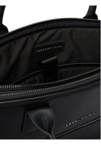 TOMMY HILFIGER - Tommy Hilfiger Torba na laptopa Th Woven Computer Bag AM0AM14094 Czarny. Kolor: czarny. Materiał: skóra #2