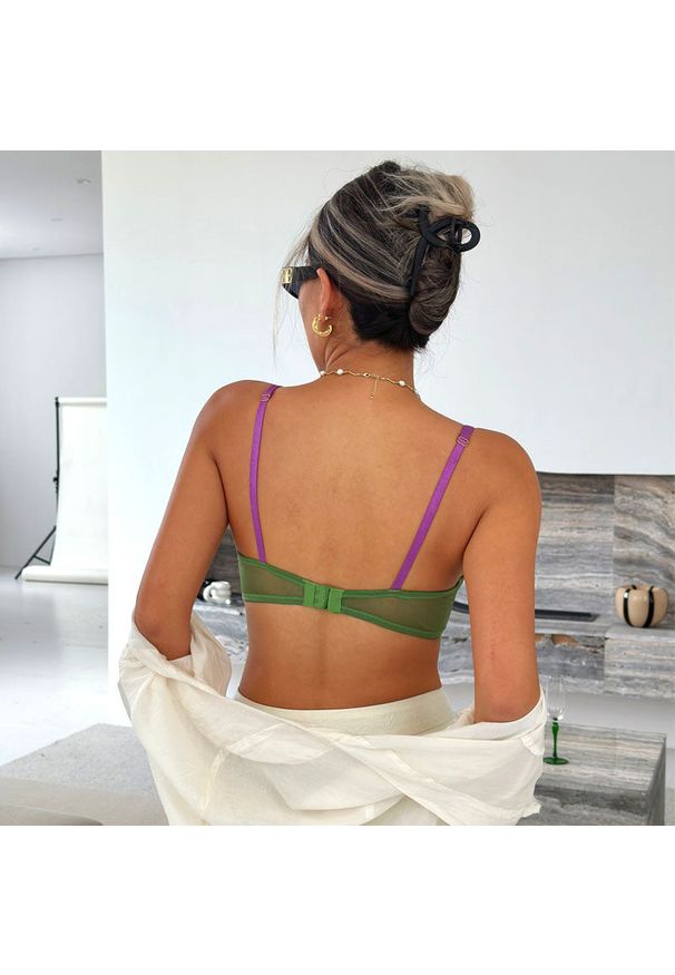 Intica - Biustonosz z fiszbinami zapewniający wsparcie i komfort Fjorda. Kolor: żółty. Materiał: materiał. Rodzaj stanika: biustonosz z fiszbinami