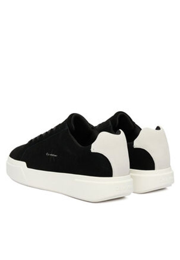 Calvin Klein Sneakersy Chunky Cupsole Laceup Su YM0YM01453 Czarny. Kolor: czarny. Materiał: skóra, zamsz
