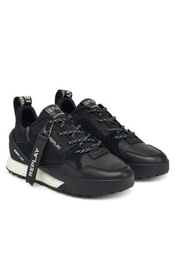 Replay - REPLAY Sneakersy Field M 2.0 GMS8L .000.C0021L Czarny. Kolor: czarny. Materiał: skóra