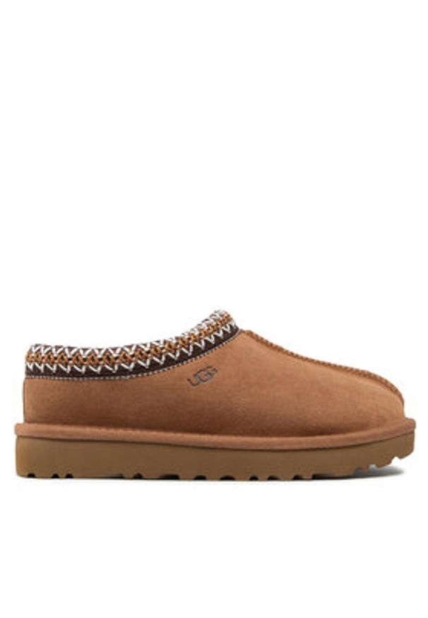 Ugg Kapcie W Tasman 5955 Brązowy. Kolor: brązowy. Materiał: skóra