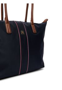 TOMMY HILFIGER - Tommy Hilfiger Torebka Popette Tote Corp AW0AW17706 Granatowy. Kolor: niebieski #5