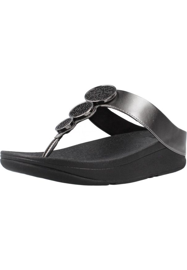 Flip*Flop - Sandały Fitflop Model Hj1 B06 Kolor Czarny. Kolor: czarny. Materiał: tkanina, syntetyk