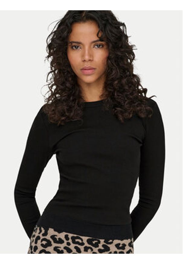 only - ONLY Bluzka Val 15371305 Czarny Regular Fit. Kolor: czarny. Materiał: bawełna