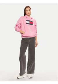 Tommy Jeans Bluza DW0DW19407 Różowy Relaxed Fit. Kolor: różowy. Materiał: bawełna #3