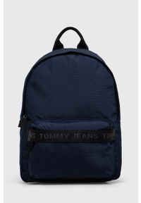 Tommy Jeans plecak damski kolor granatowy mały z nadrukiem. Kolor: niebieski. Materiał: poliester. Wzór: nadruk