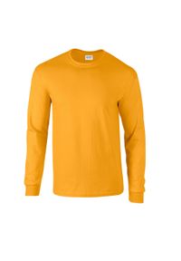 GILDAN - Ultra Bawełniana Koszulka Z Długim Rękawem Unisex Dla Dorosłych. Kolor: żółty. Materiał: bawełna. Długość rękawa: długi rękaw. Długość: długie. Sport: turystyka piesza #1