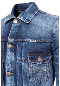 Wrangler - KURTKA JEANSOWA WRANGLER RETRO JACKET BANG ON W442GW24F 112128844. Materiał: jeans. Wzór: aplikacja. Styl: retro #3