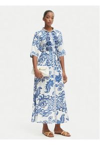 Iconique Sukienka koszulowa Emma IC26-038 Niebieski Regular Fit. Kolor: niebieski. Materiał: wiskoza. Typ sukienki: koszulowe #4