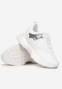 Renee - Białe Sznurowane Sneakersy z Dekoracyjnymi Wstawkami Ialul. Kolor: biały. Sport: turystyka piesza #3