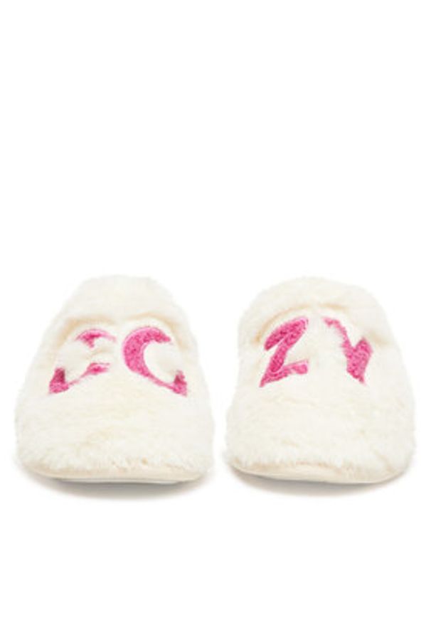 DeeZee Kapcie DKSP23112606 Écru. Materiał: materiał