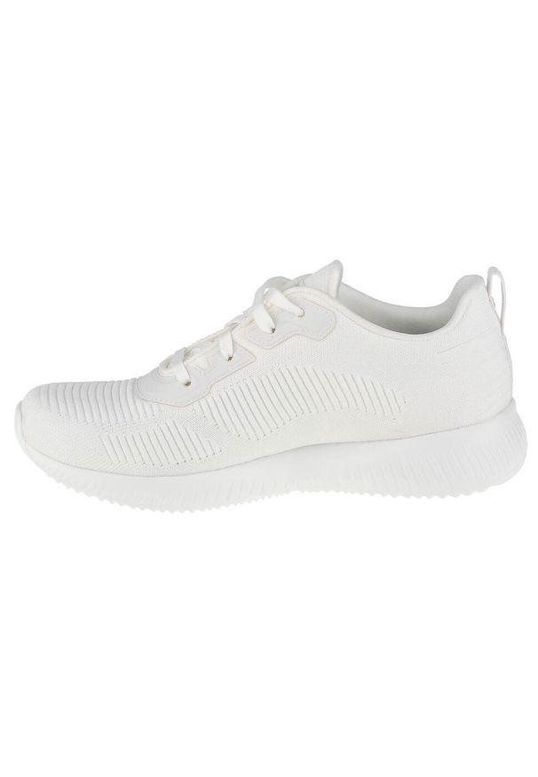 skechers - Buty do chodzenia damskie Skechers Sneaker. Zapięcie: sznurówki. Kolor: biały. Materiał: materiał, syntetyk, tkanina. Szerokość cholewki: normalna. Sport: turystyka piesza