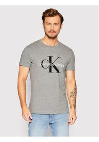 Calvin Klein Jeans T-Shirt J30J320935 Szary Slim Fit. Kolor: szary. Materiał: bawełna #1