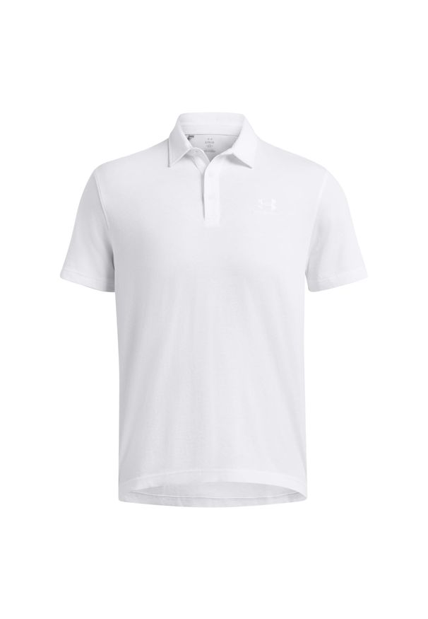 Polo Under Armour Icon. Typ kołnierza: polo. Kolor: biały. Styl: elegancki, sportowy