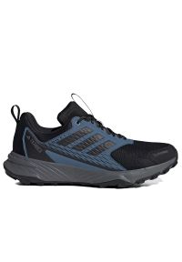Adidas - Buty męskie adidas Terrex Tracefinder 2 Climaproof JR7769 - czarno-niebieskie. Kolor: czarny, niebieski, wielokolorowy. Materiał: syntetyk, materiał. Szerokość cholewki: normalna. Technologia: ClimaProof (Adidas). Model: Adidas Terrex