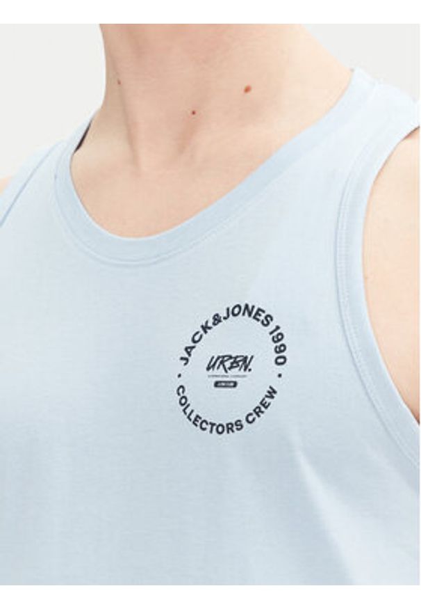 Jack & Jones - Jack&Jones Tank top Simon 12270462 Błękitny Regular Fit. Kolor: niebieski. Materiał: bawełna