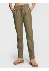 Roxy Spodnie materiałowe Canvas ERJNP03467 Zielony Relaxed Fit. Kolor: zielony. Materiał: bawełna #1
