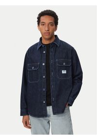 Hugo - HUGO Koszula jeansowa Ebolt 50556349 Granatowy Oversize. Kolor: niebieski. Materiał: bawełna #1