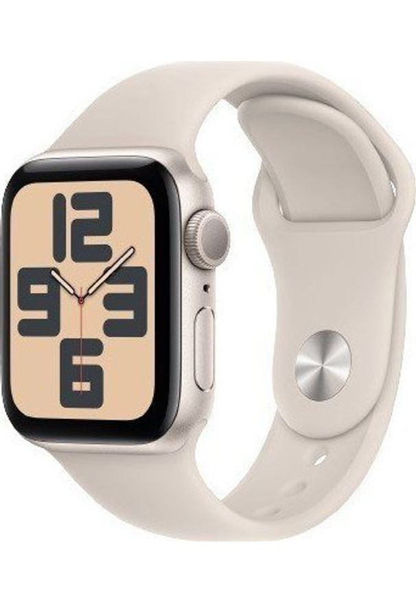 APPLE - Smartwatch Apple Watch SE GPS, 40mm Koperta z aluminium w kolorze księżycowej powiaty z paskiem sportowym w kolorze księżycowej powiaty - S/M. Rodzaj zegarka: smartwatch. Styl: sportowy