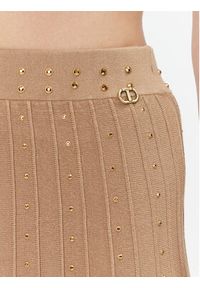 TwinSet - TWINSET Spódnica trapezowa 232TT3172 Brązowy Regular Fit. Kolor: brązowy. Materiał: wiskoza #4