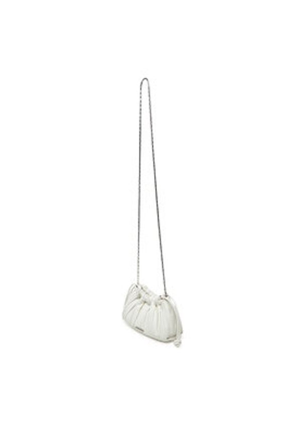 Calvin Klein Torebka Drawstring Plisse Conv Mini Cb P LV04F3077G Biały. Kolor: biały. Materiał: skórzane