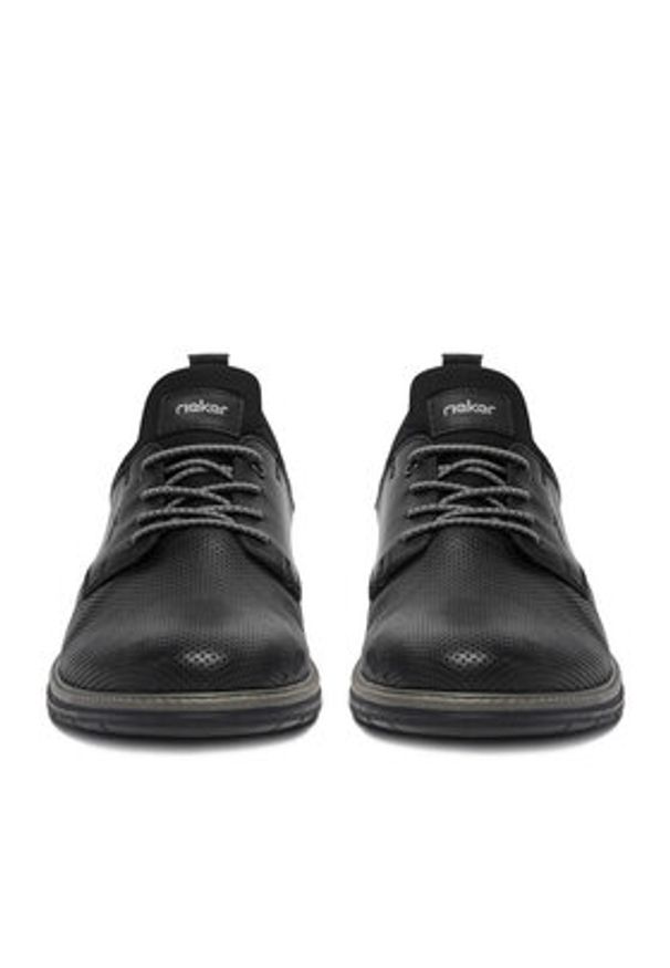 Rieker Półbuty 14450-00 Czarny. Kolor: czarny. Materiał: skóra