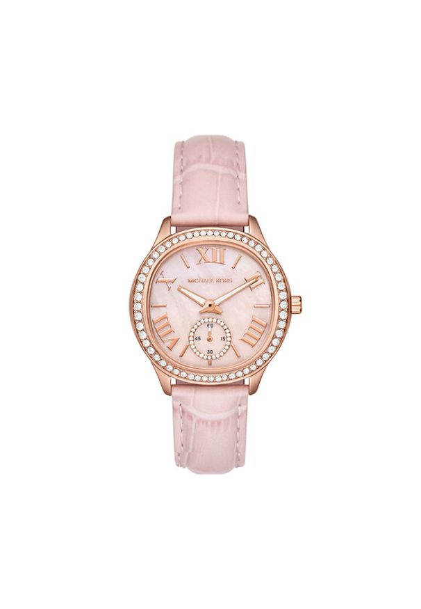 Michael Kors Zegarek Sage MK4820 Różowy. Kolor: różowy. Materiał: skóra