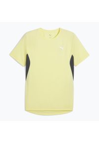 Puma - Koszulka do biegania męska PUMA Run Velocity Tee Poly. Kolor: żółty. Sport: bieganie