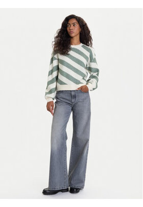Vero Moda Sweter Lara 10310862 Beżowy Regular Fit. Kolor: beżowy. Materiał: syntetyk