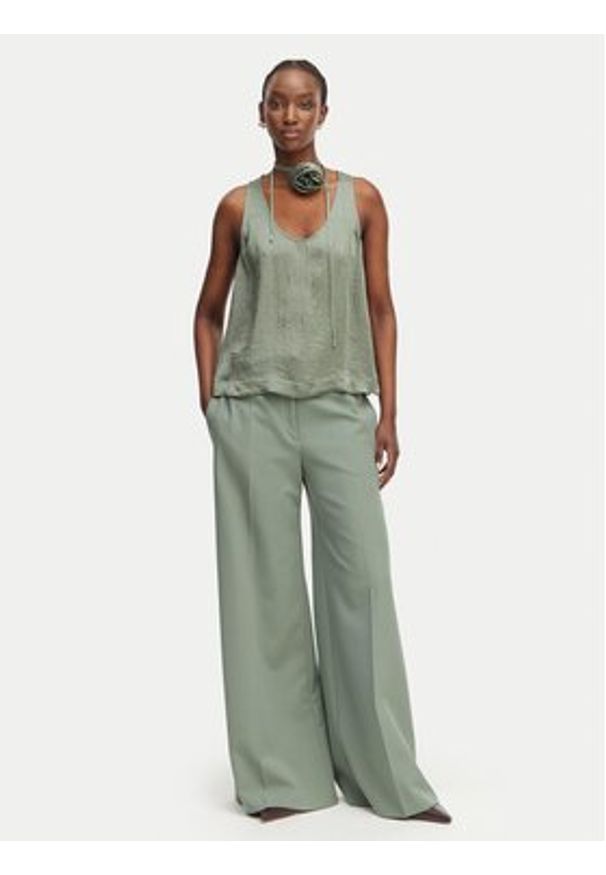 Marella Top Apogeo 2613161045 Zielony Regular Fit. Kolor: zielony. Materiał: acetat