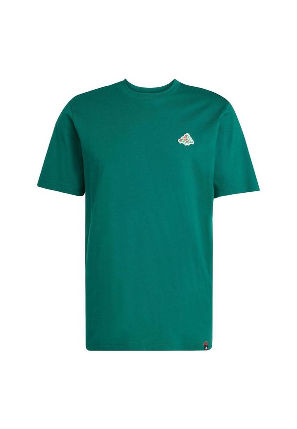 Adidas - Koszulka z grafiką Mini Pizza. Kolor: zielony. Materiał: bawełna