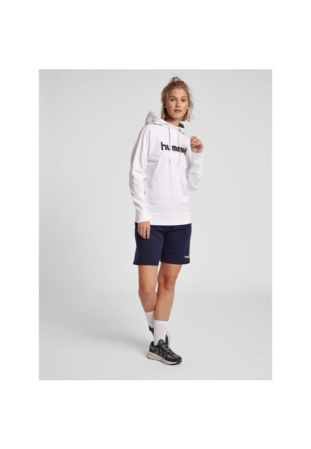 Bluza sportowa z kapturem damska Hummel Go Cotton Logo Hoodie Woman. Typ kołnierza: kaptur. Kolor: biały