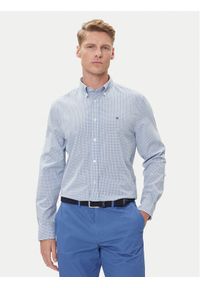 TOMMY HILFIGER - Tommy Hilfiger Koszula MW0MW39459 Niebieski Regular Fit. Kolor: niebieski. Materiał: bawełna