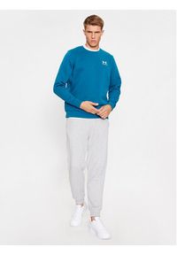 Under Armour Bluza Ua Essential Fleece Crew 1374250 Niebieski Loose Fit. Kolor: niebieski. Materiał: bawełna